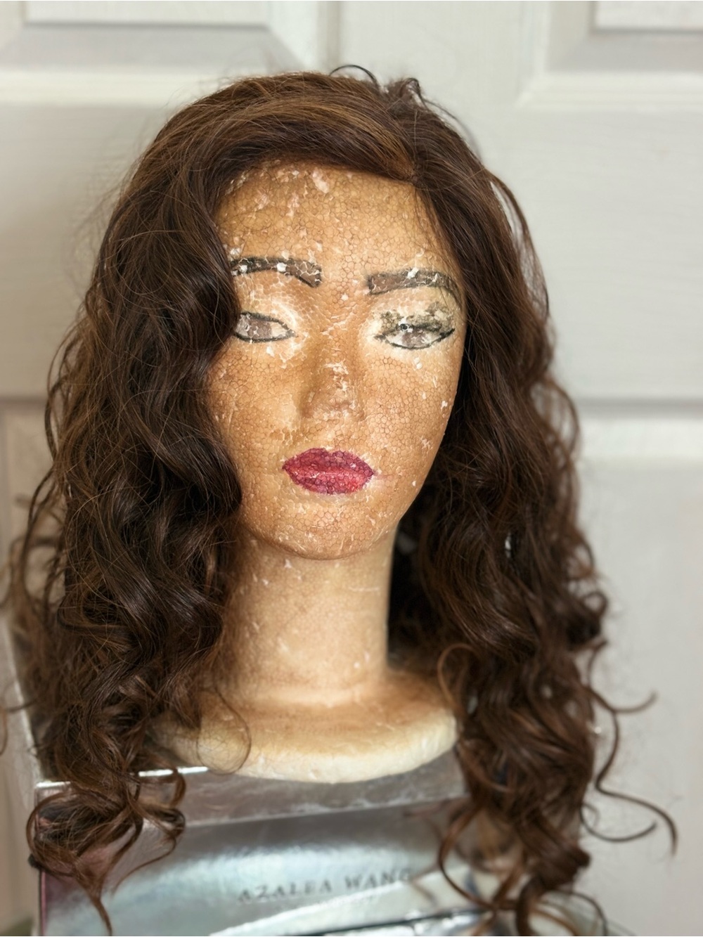 Wavy Lace Front Wig in Chestnut Brown - Unbranded